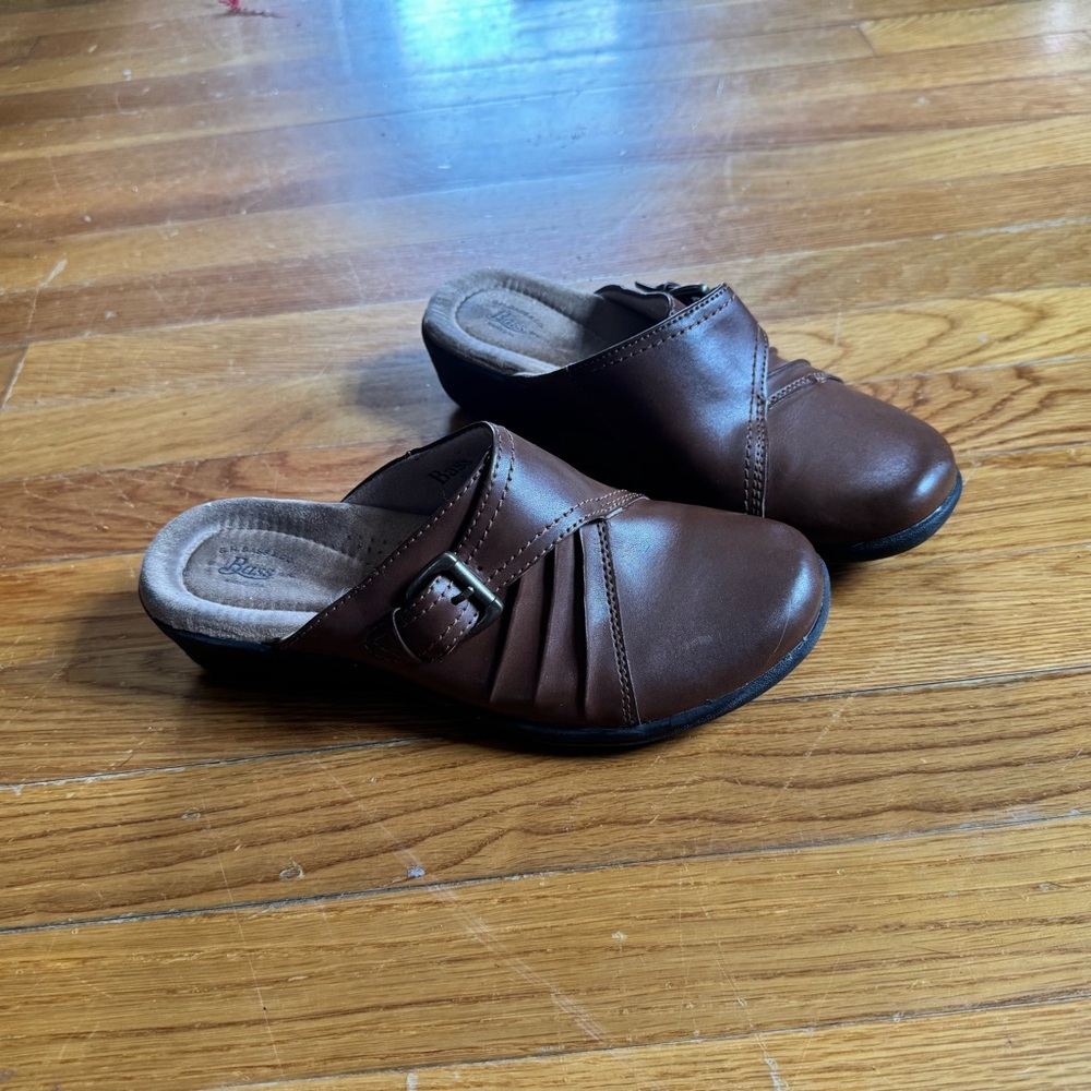 Bass Brown Leather Casual Slip-Ons